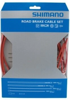 Shimano Rem Kabelset Race Sil-Tec Coating -BONTRAGER Verkoopwinkel shimano road brake kabelset rood